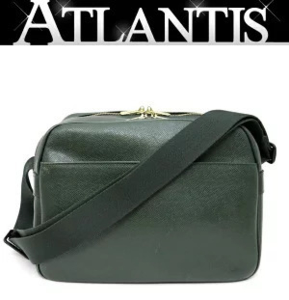 Louis Vuitton Reporter Shoulder Bag Taiga Epicea Green
